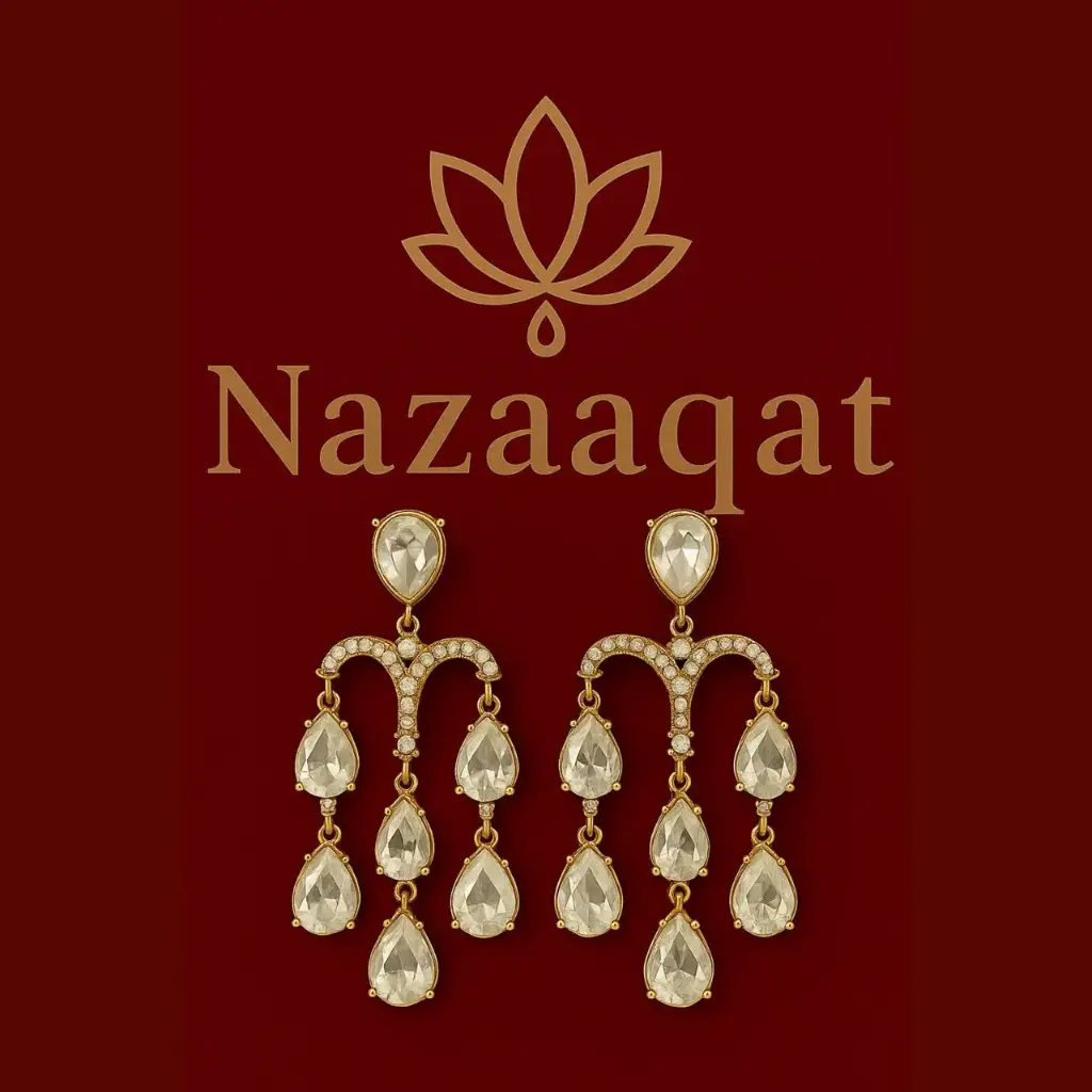 Nazaaqat Crystal Drop Earring
