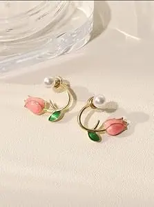 Blush Pink Tulip Earring